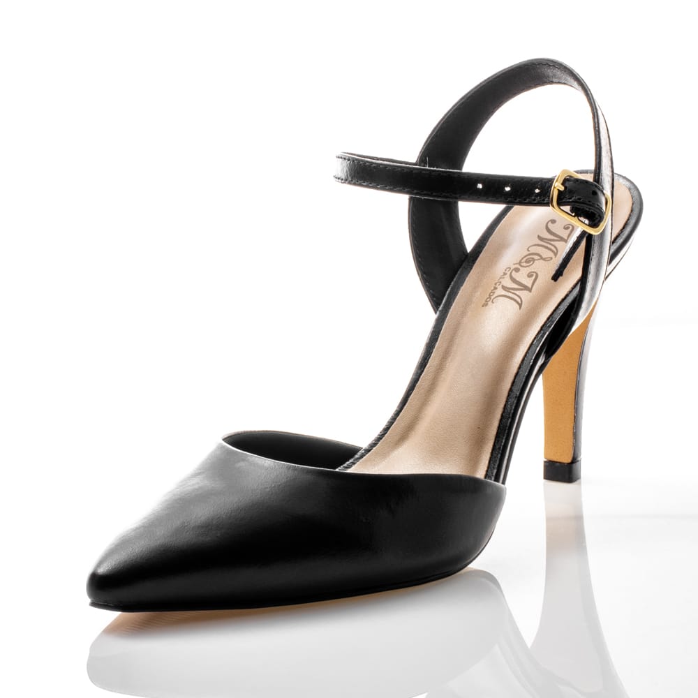 Scarpin Couro Preto