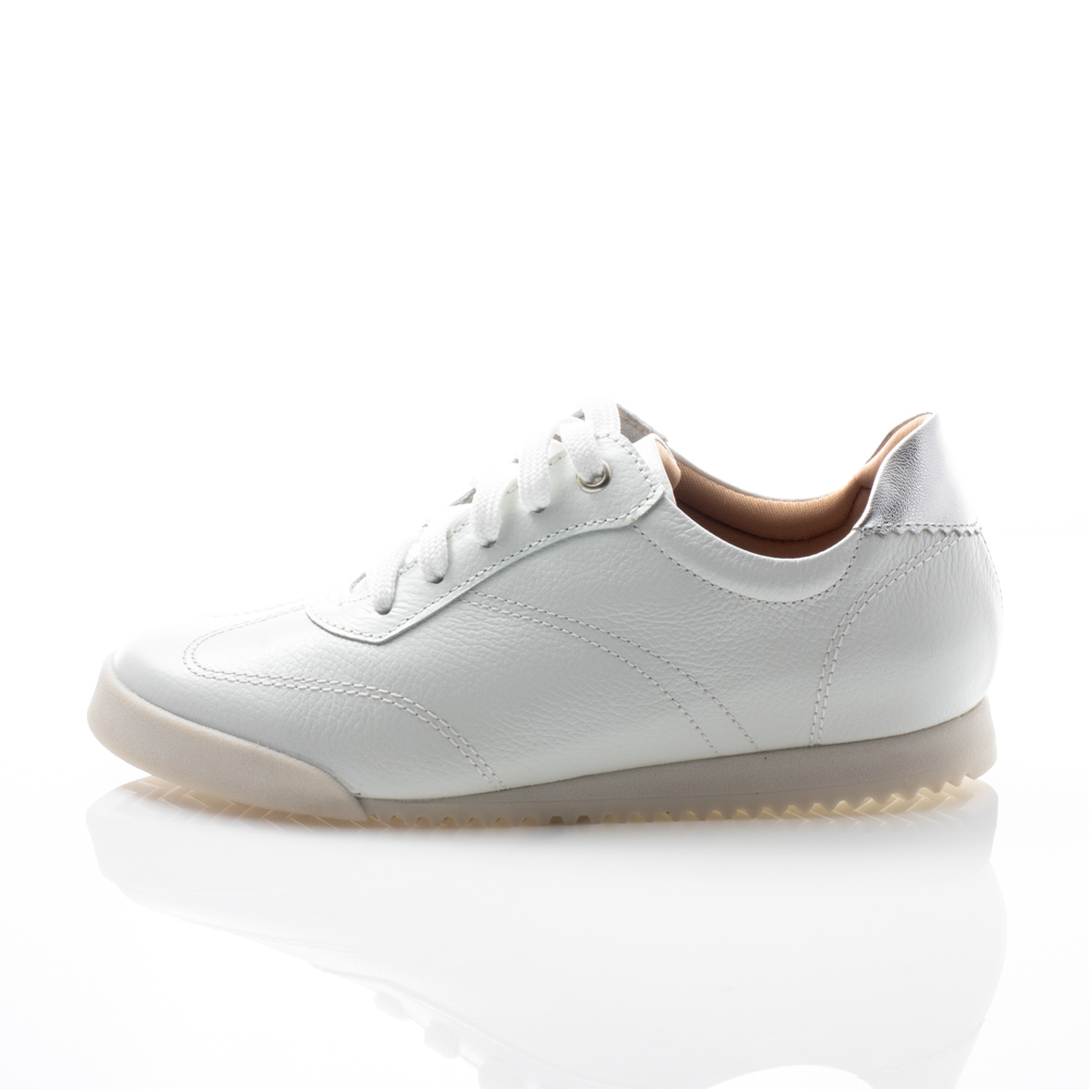 Tênis Couro Branco - Detalhe Prata