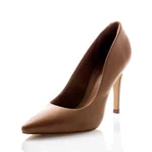 Scarpin Couro Cappuccino/Café