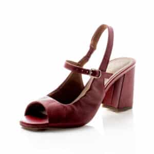 Sandália Couro Vermelho