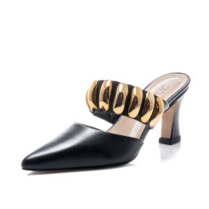 Mule Couro Preto