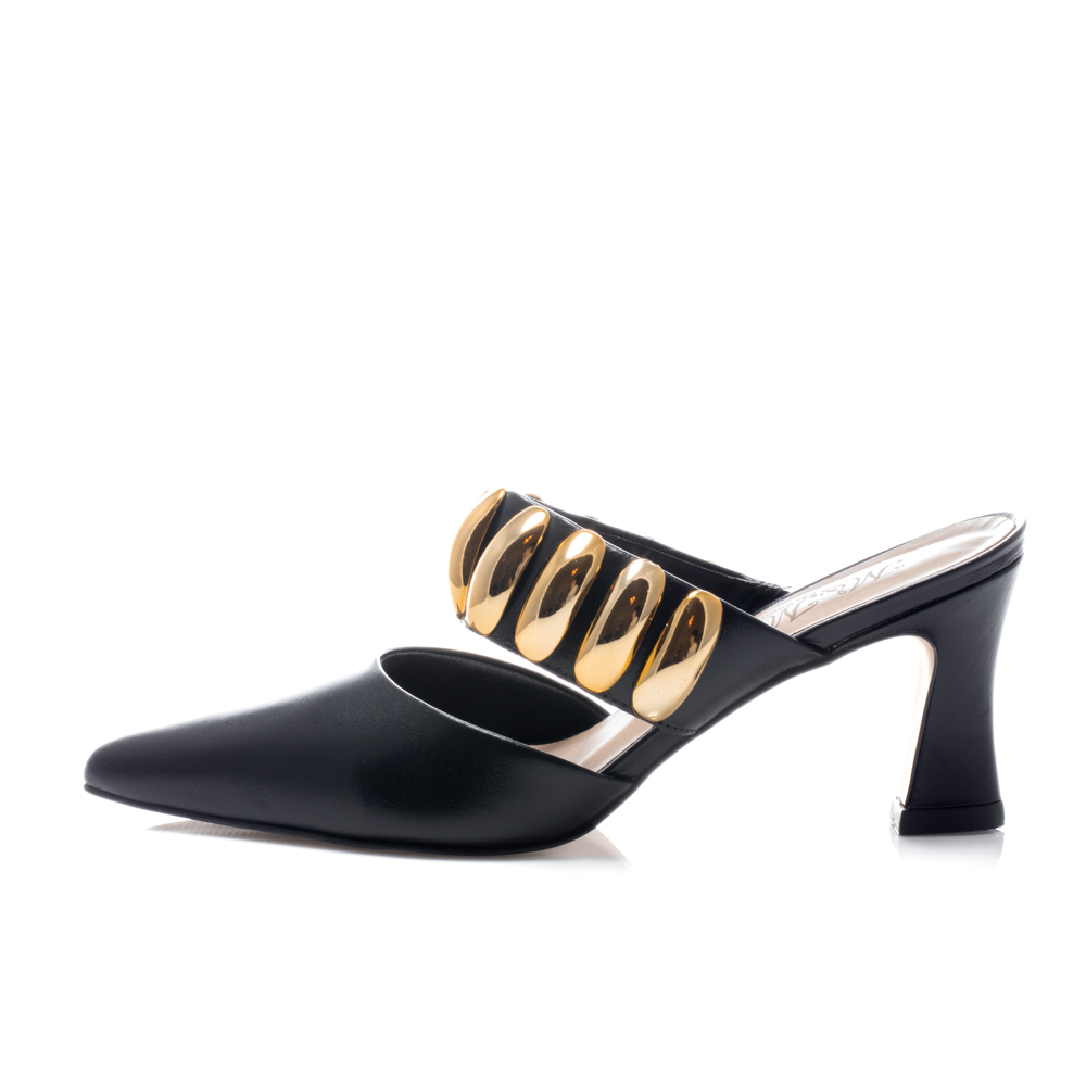 Mule Couro Preto