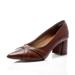 Scarpin Couro Caramelo