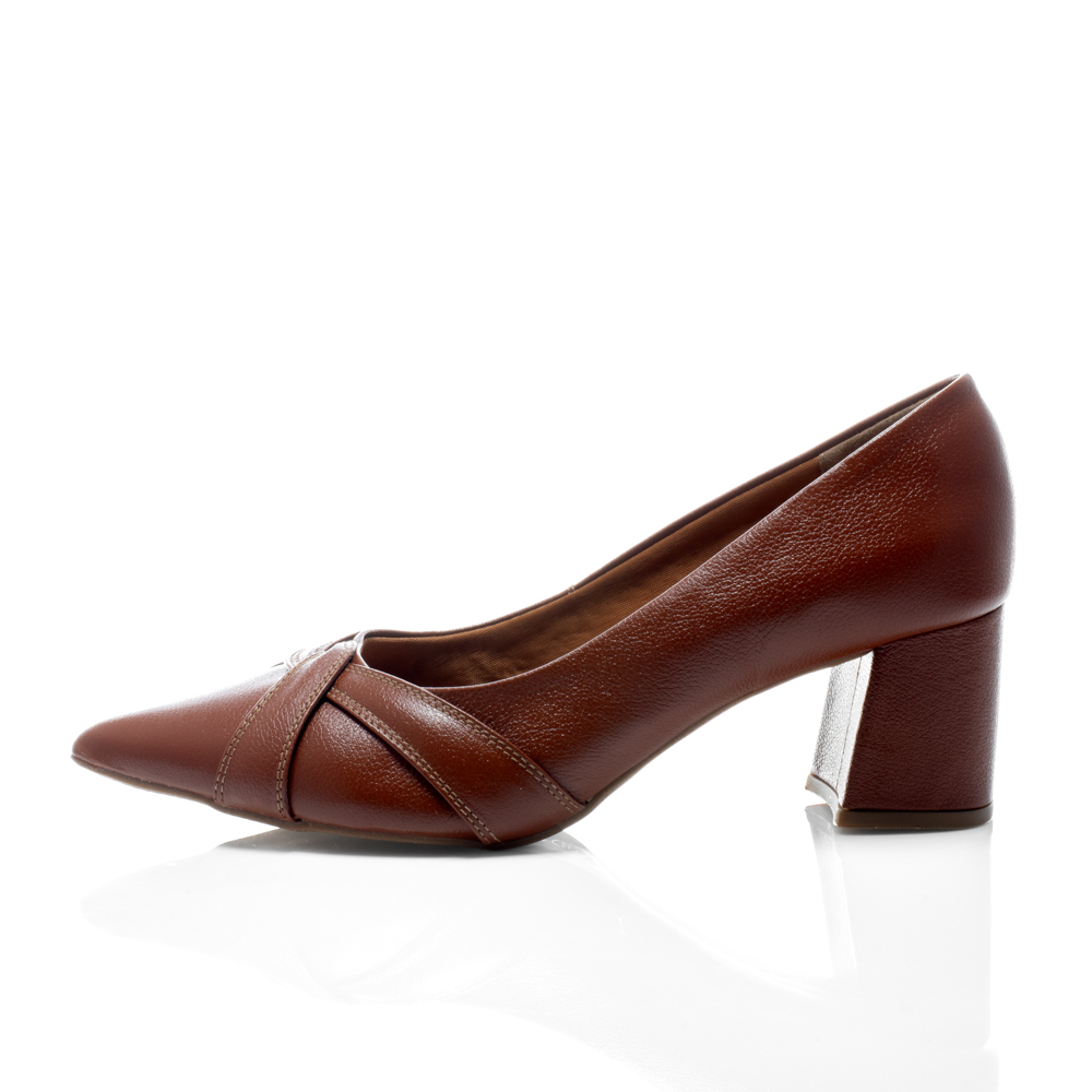 Scarpin Couro Caramelo